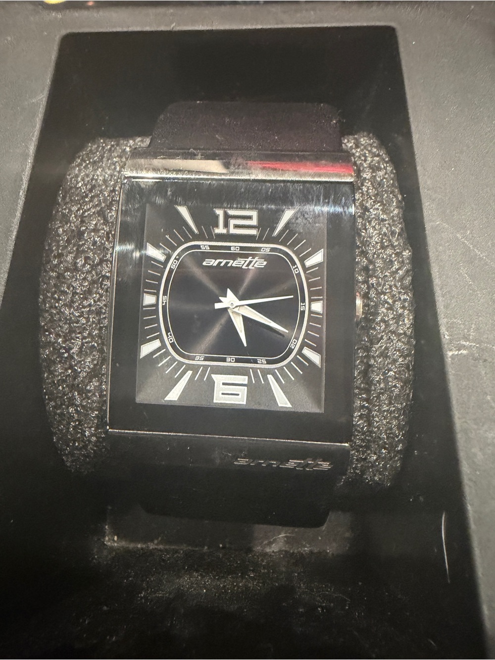 Arnette Black Square-Dial Men's Watch